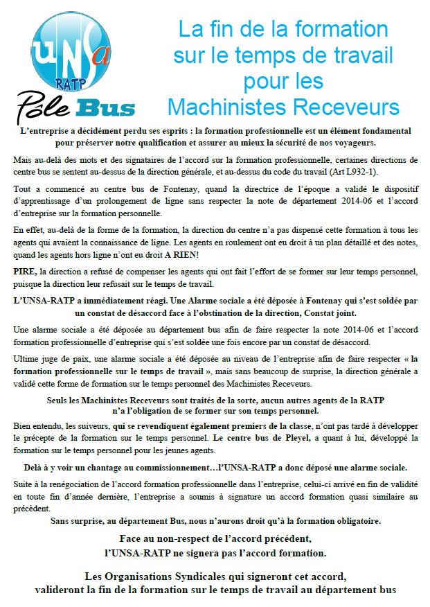 Tract Formation Professionnel 2018