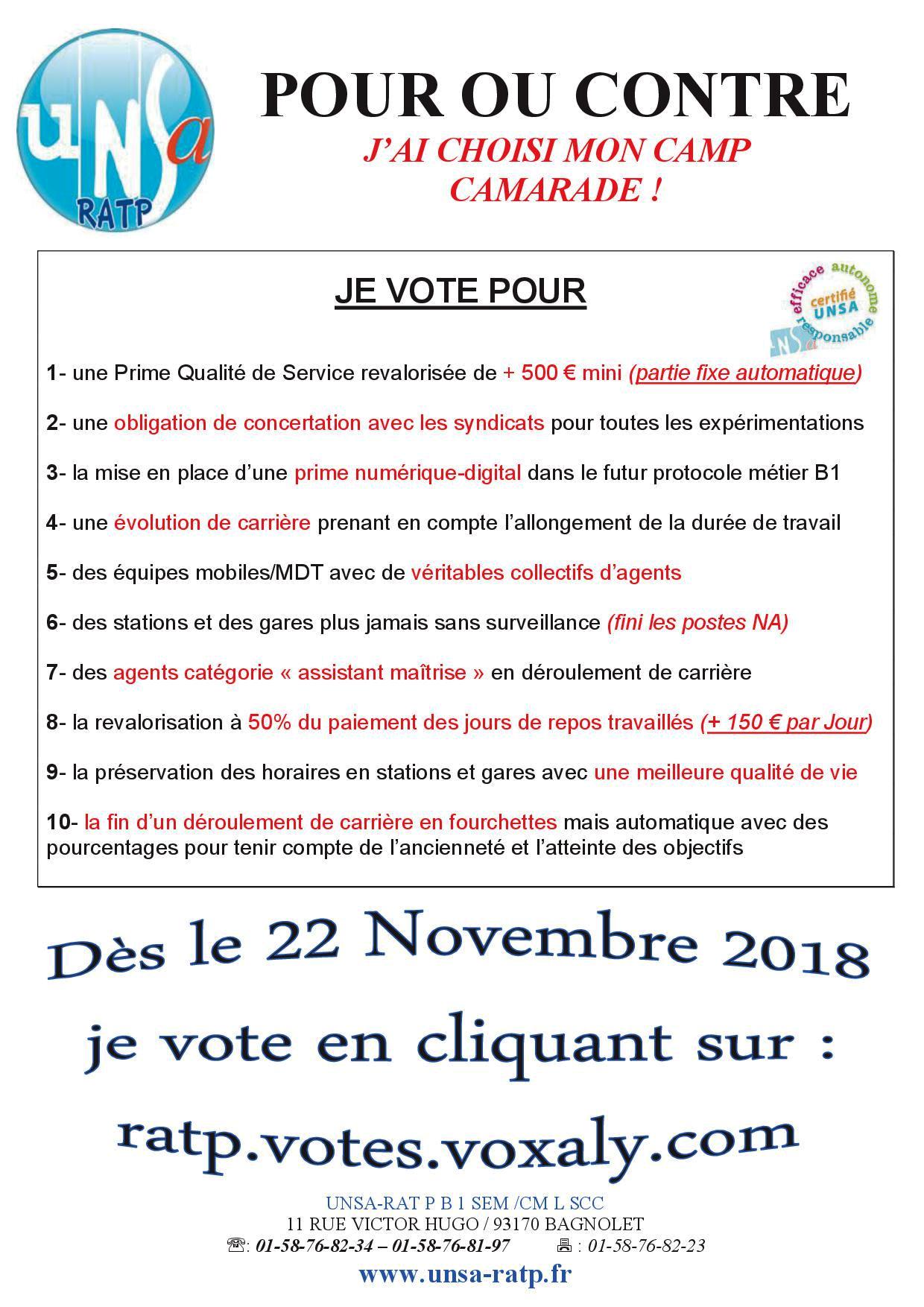 POUR OU CONTRE