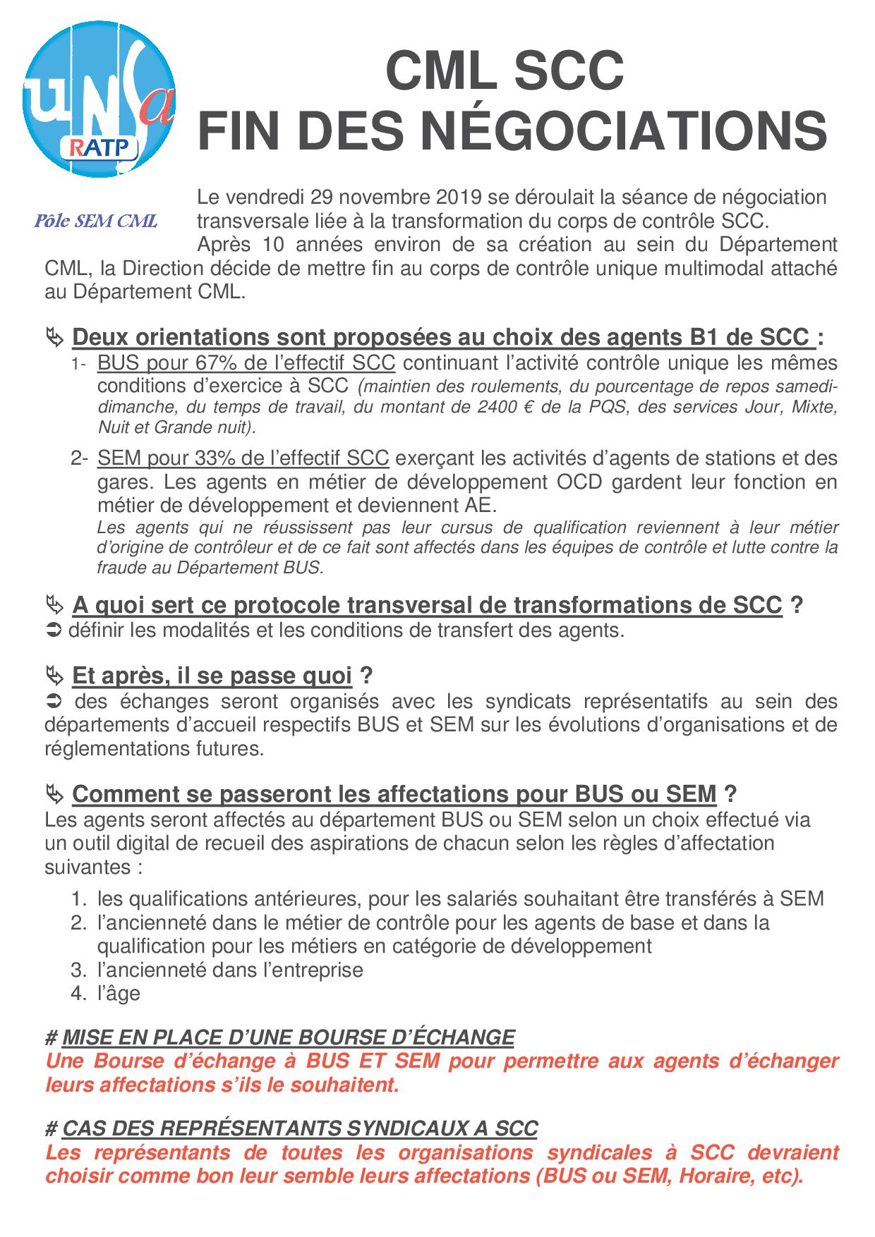 CML SCC FIN DES NÉGOCIATIONS
