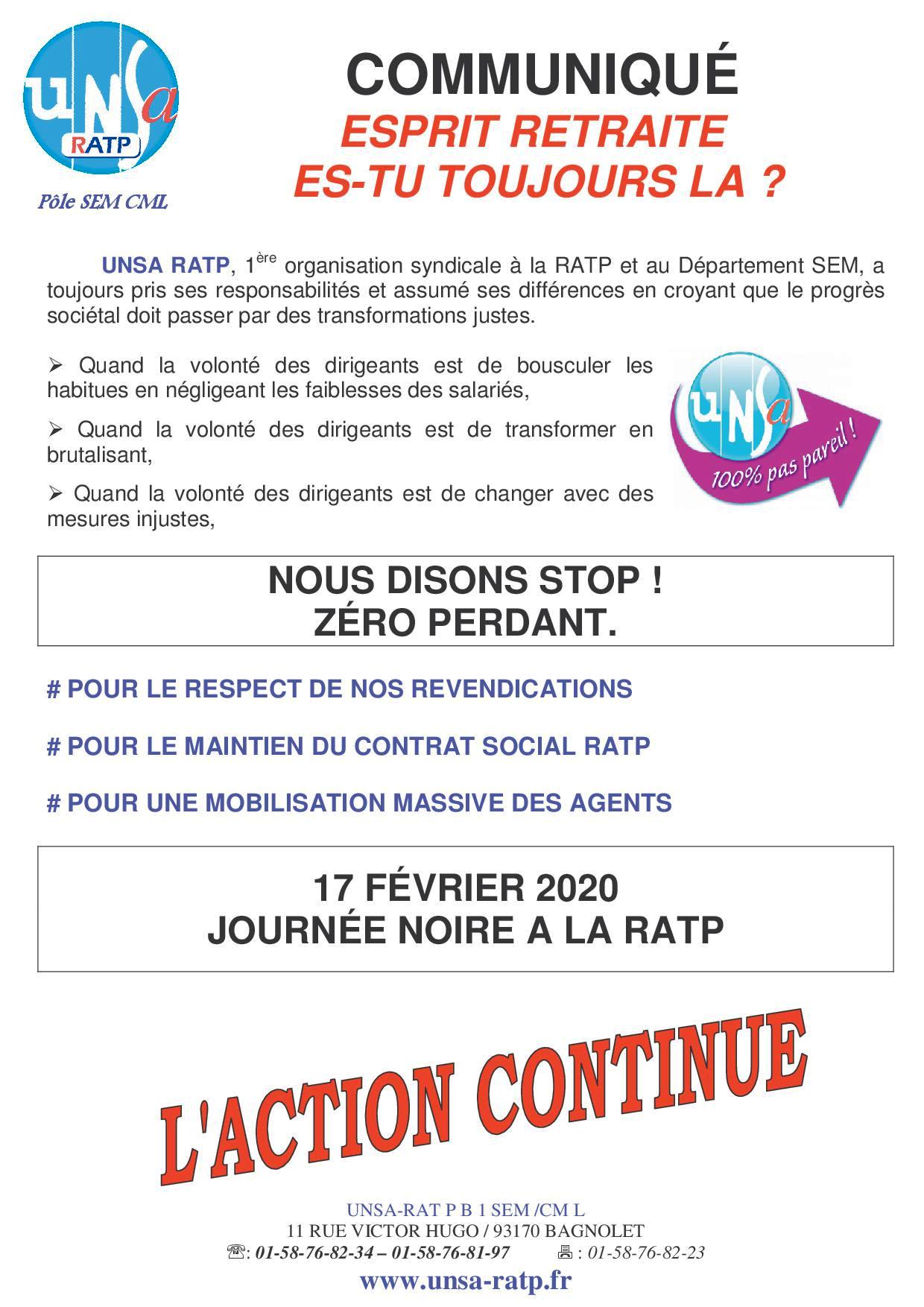 ESPRIT RETRAITE ES-TU TOUJOURS LA ?