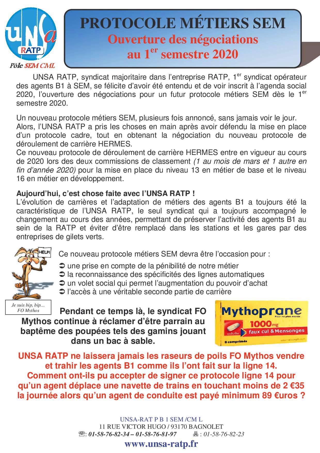 PROTOCOLE MÉTIERS SEM