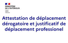 JUSTIFICATIF : DÉPLACEMENT PROFESSIONNEL