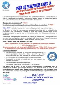 Prêt de parapluies Ligne 14