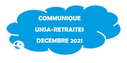 Communiqué UNSA – RETRAITES DÉCEMBRE 2021