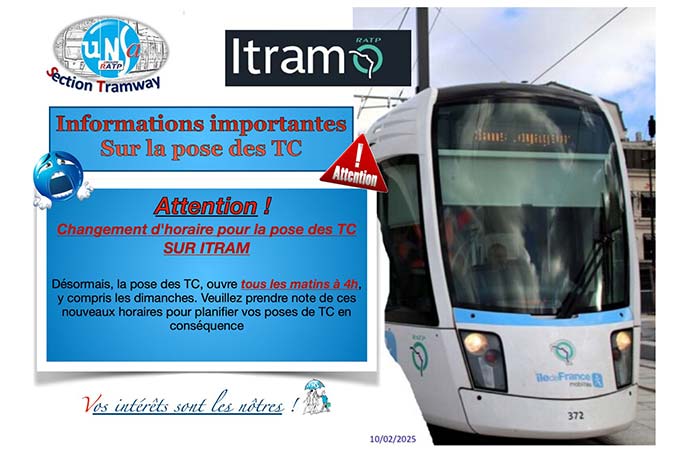 Pose de STC - Unsa Tramway